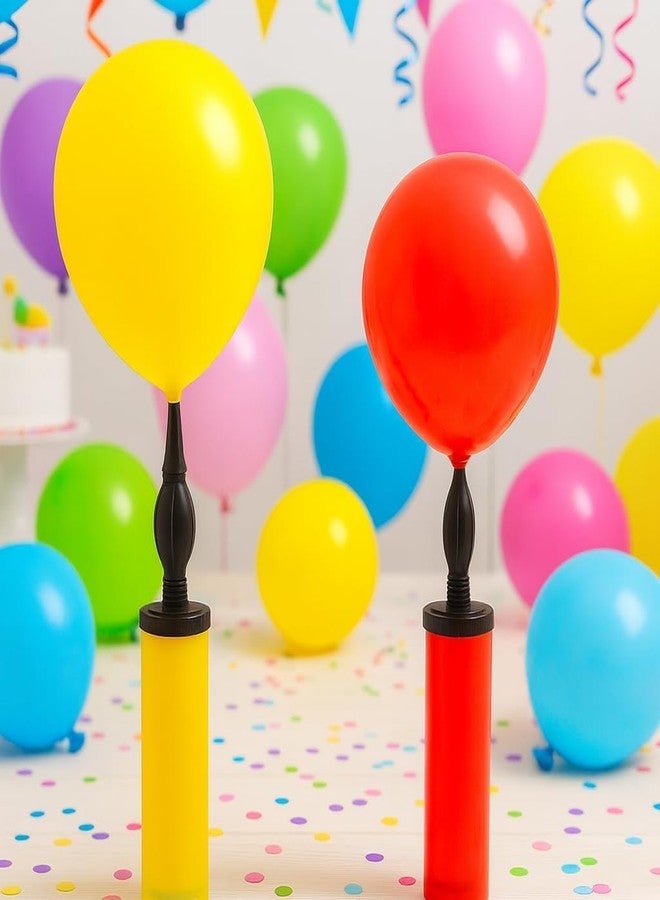 SEMITO Balloon Hand Pump Double Action Manual Air Inflator for Latex & Foil Balloons | Portable Balloon Blower for Birthday, Wedding, Festival & Party Decorations (Multicolour) (Pack of 1) - Image 3
